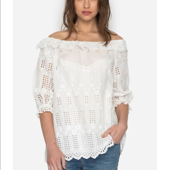 Johnny Was Tops - $215 SOLD OUT JOHNNY WAS ERIE EYELET BLOUSE